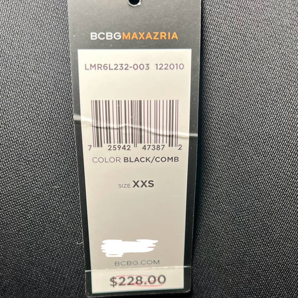 Women's BCBGMAXAZRIA One sleeve dress with belt Size XXS - Picture 5 of 5